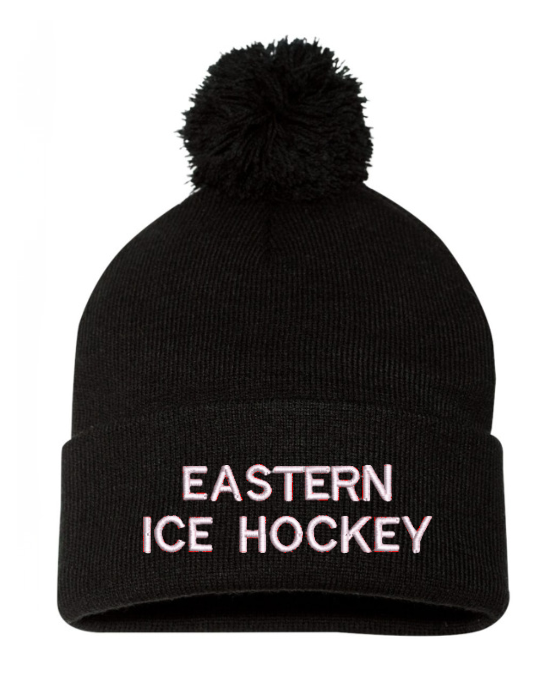Embroidered PomPom Beanie 12" Cuffed